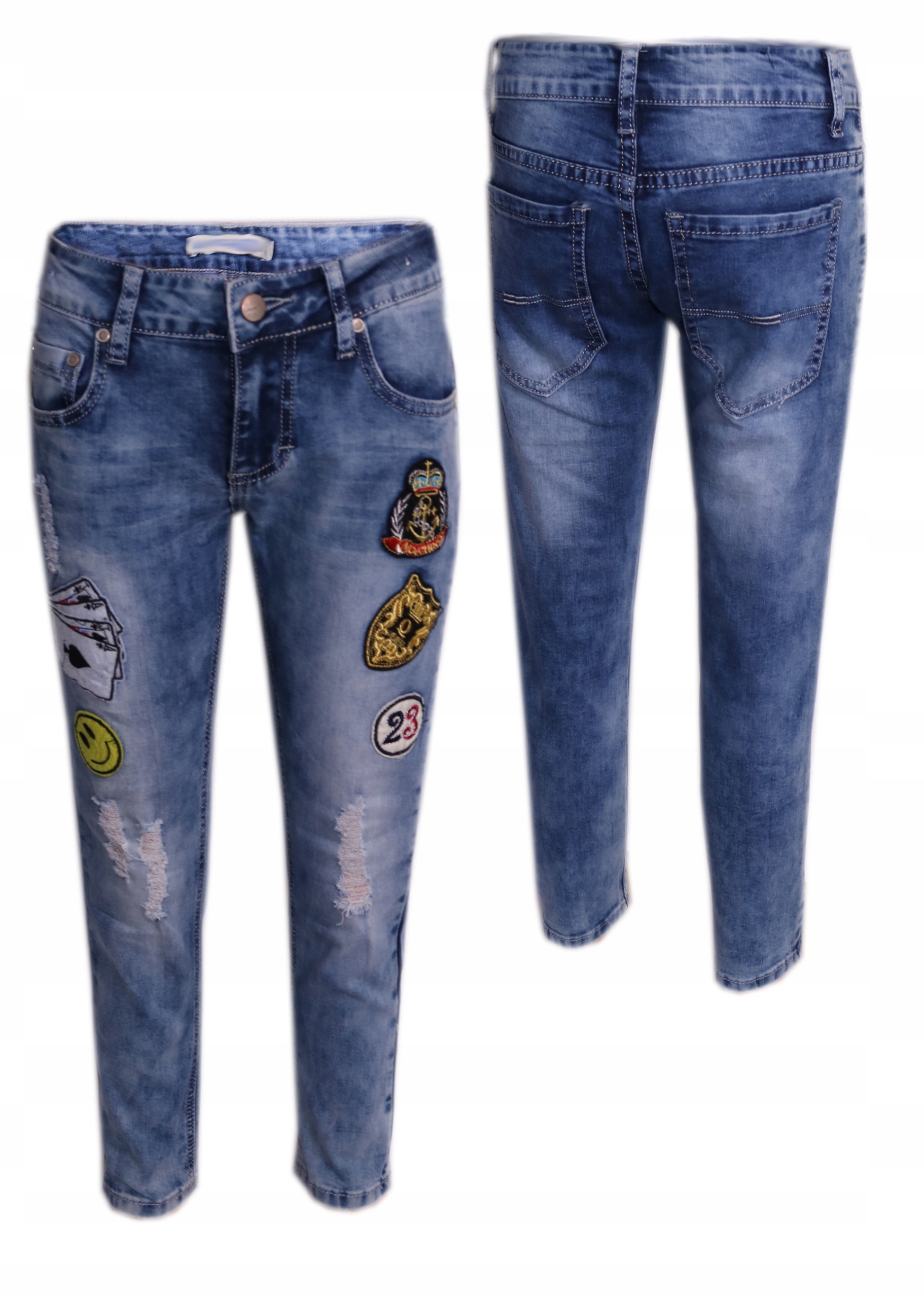

Spodnie jeansowe chłopięce jeansy 146-152