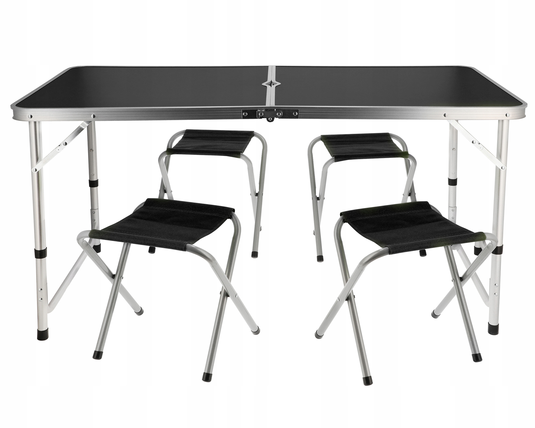 ZESTAW KEMPINGOWY składany TURYSTYCZNY ogrodowy walizka STOLIK + 4 KRZESŁA Szerokość produktu 60 cm