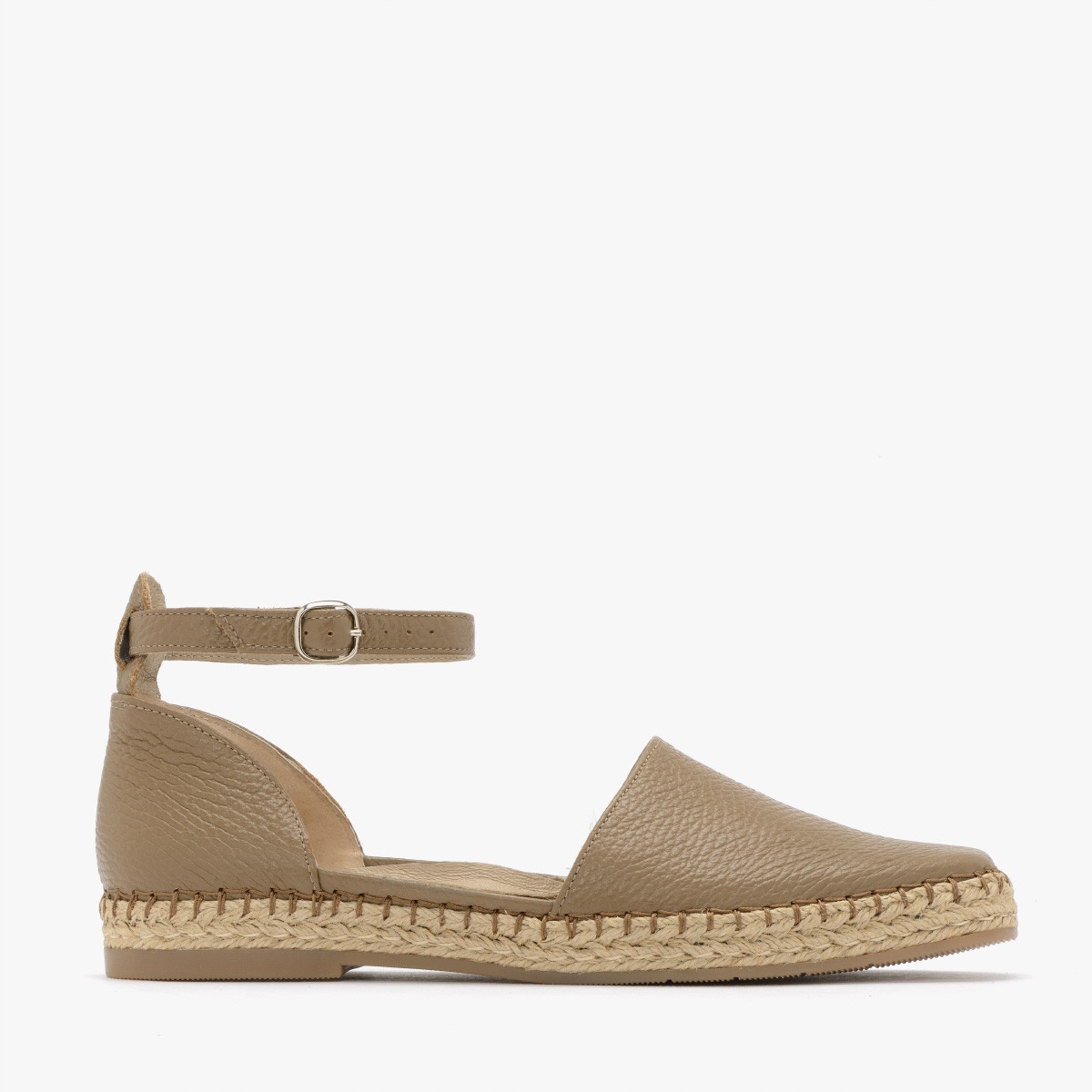 

Ryłko brązowe skórzane espadryle damskie 36