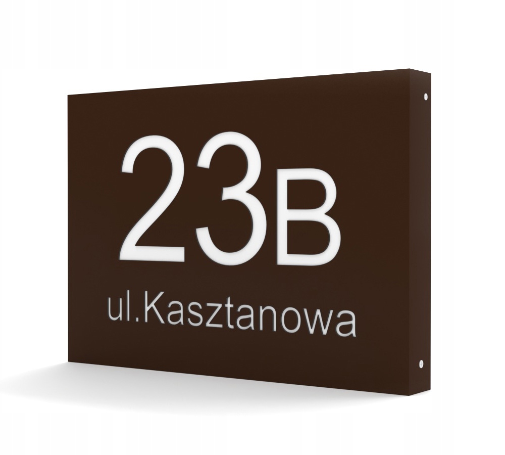 Tabliczka numerem domu PODŚWIETLANA adresowa LED Marka Cosy Planet