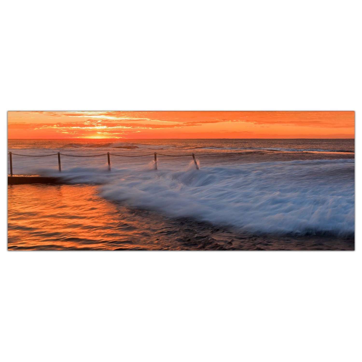 

Hartowany Obraz Szklany Ocean Zachód Słońca 125x50