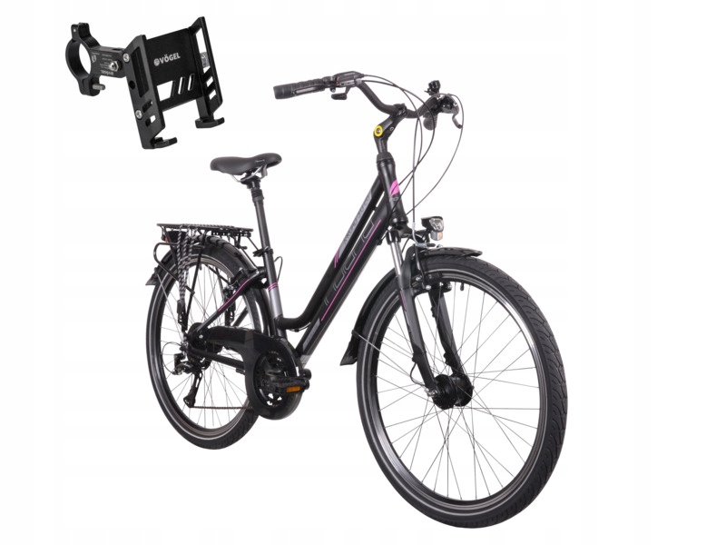 Rower trekkingowy Indiana X-Road 3.0 26 cali damski Uchwyt na telefon