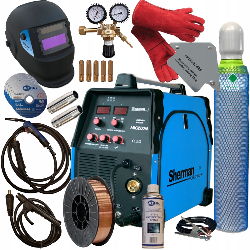 Spawarka MIGOMAT 2w1 Sherman MIG 200M MMA ZESTAW