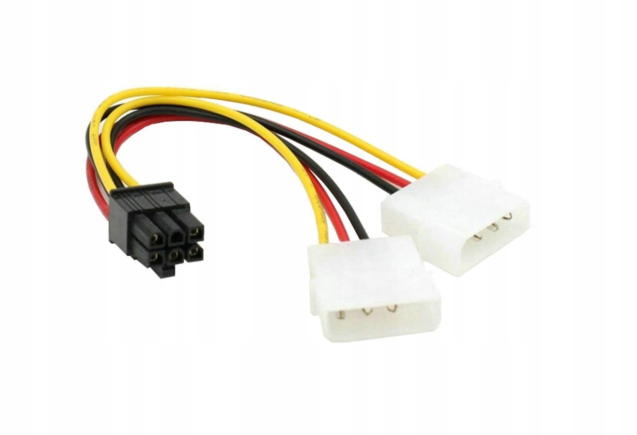 

Kabel Adapter zasilania Pci-e 6-pin na 2 x Molex