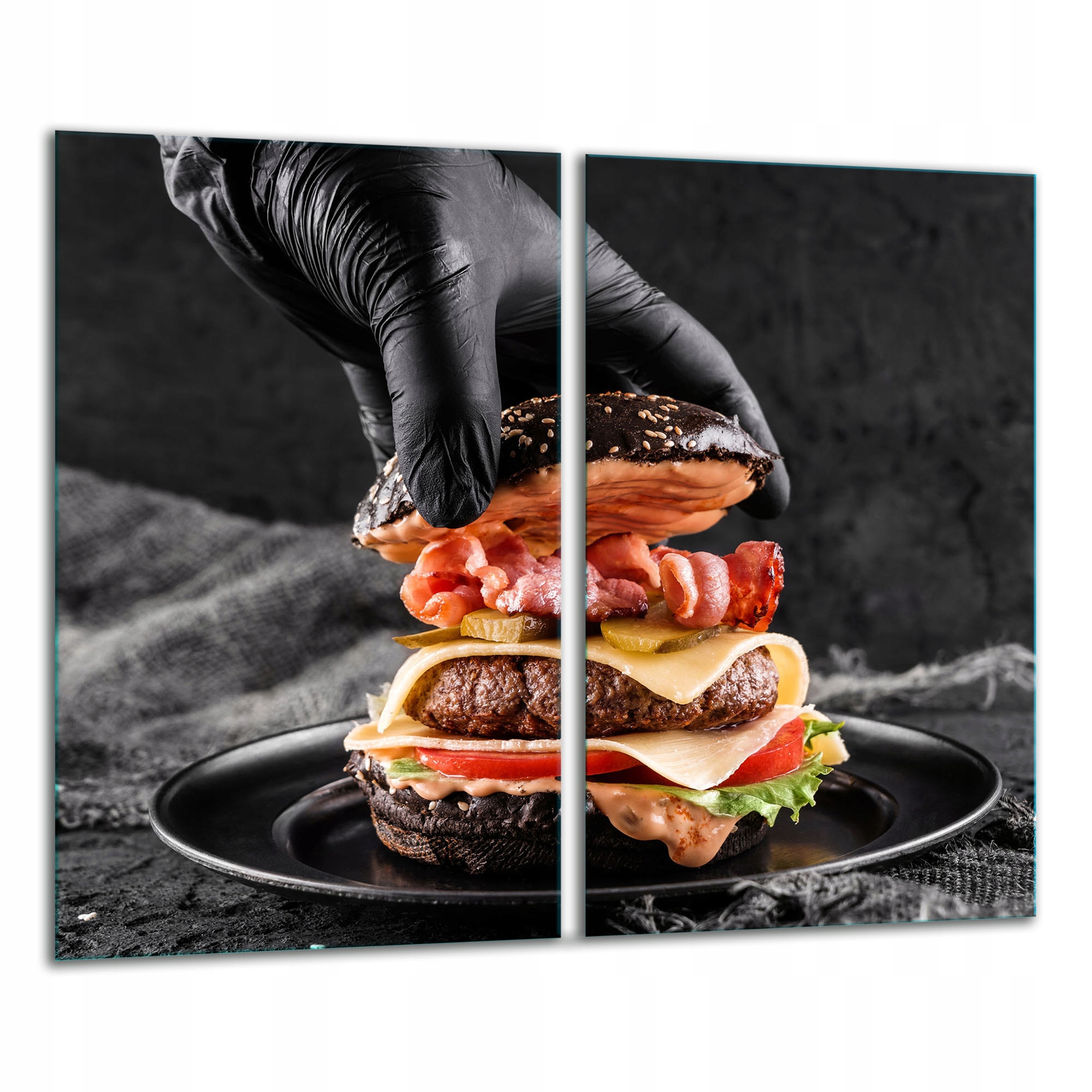 7v1 Skleněná Krájecí Deska 2x 30x52 Hamburger