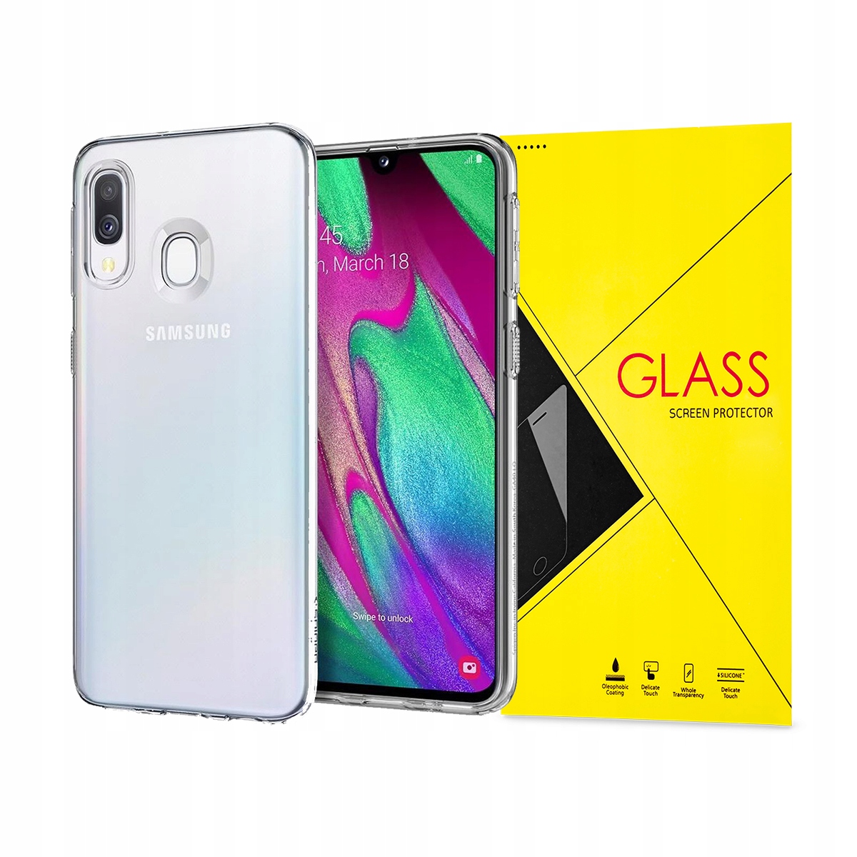 

Spigen Liquid Crystal Etui Do Galaxy A40 + Szkło