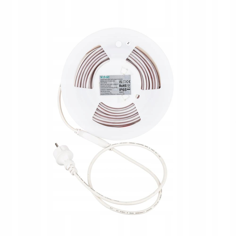 V-tac Led pásek 230V bezbodový Cob 286LED/m 12,5W/m role 10 m