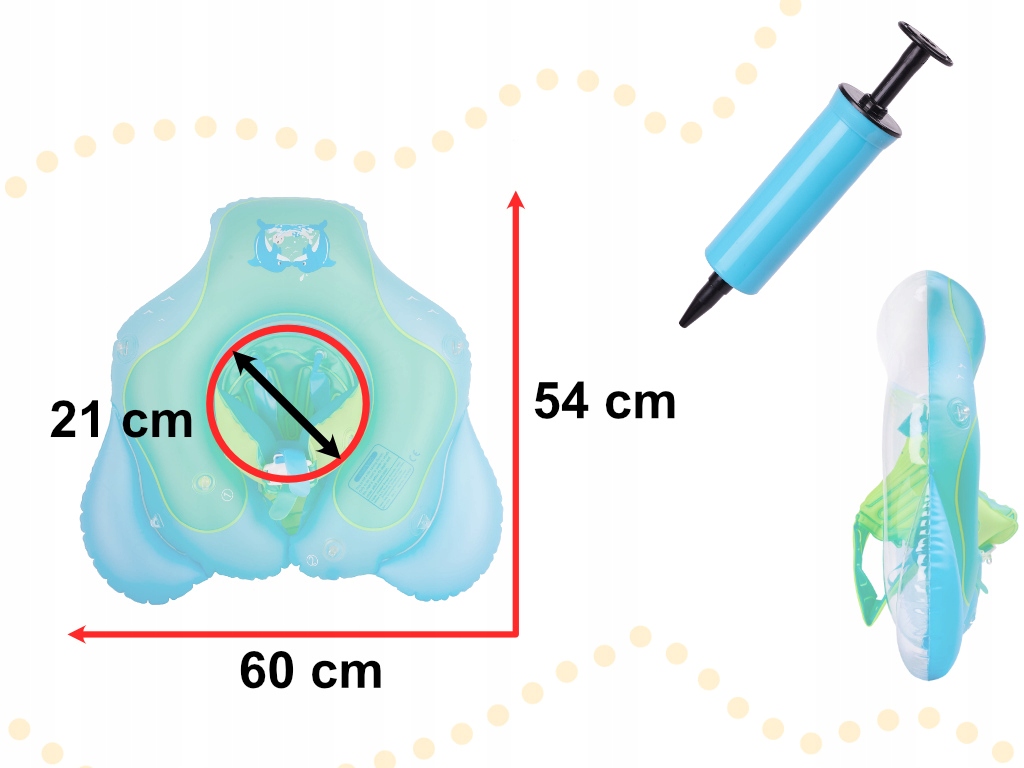 KOŁO DMUCHANE PIERŚCIEŃ Z DASZKIEM DLA NIEMOWLĄT PONTONIK DO PŁYWANIA Kod producenta KX5544