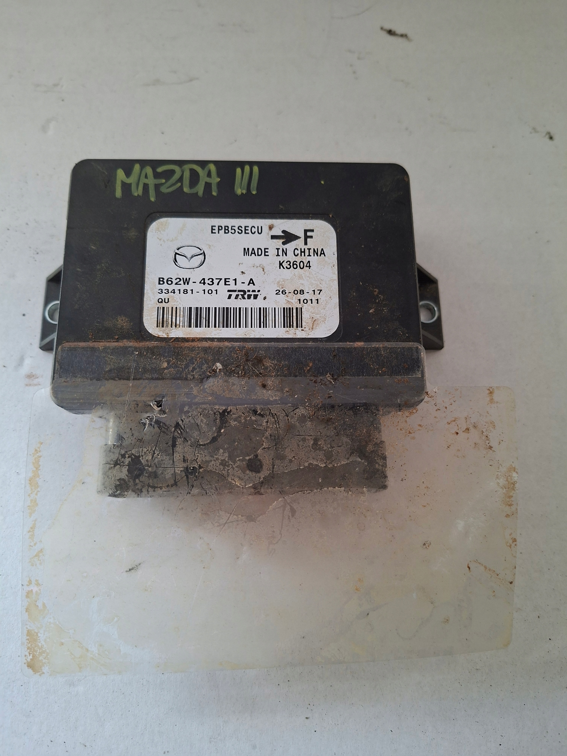 Module Frein RECZNEG MAZDA 3 III BM B62W437E1A