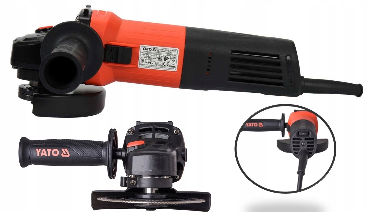 SZLIFIERKA KĄTOWA 1400W 125MM Z REGULACJĄ YATO