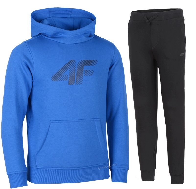 4F Ocieplany Chłopięcy Dres Komplet Bluza Kangurka Spodnie rozm 140