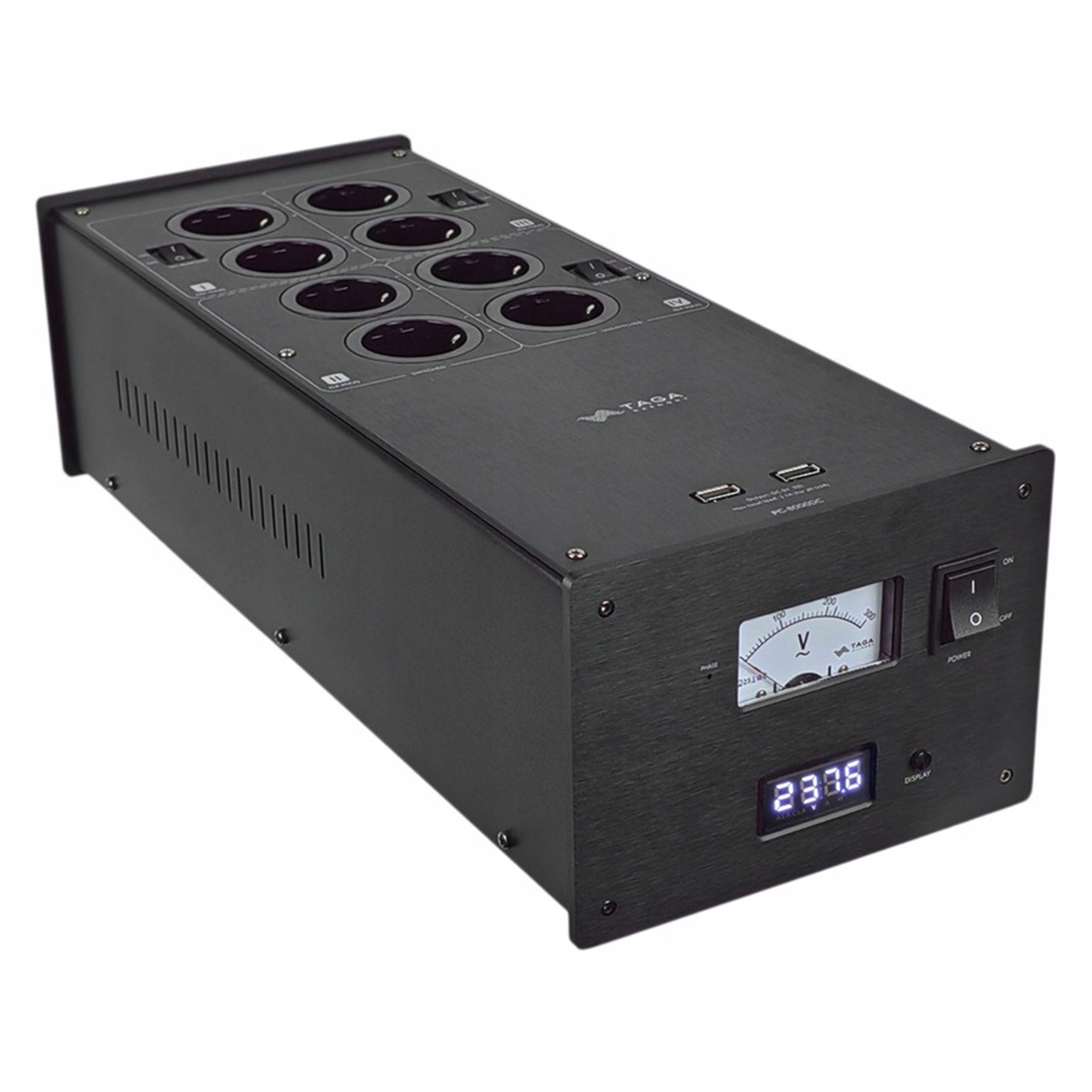 TAGA Harmony PC-8000DC Kondycjoner zasilania DC Bloker FILTR USB CZARNY