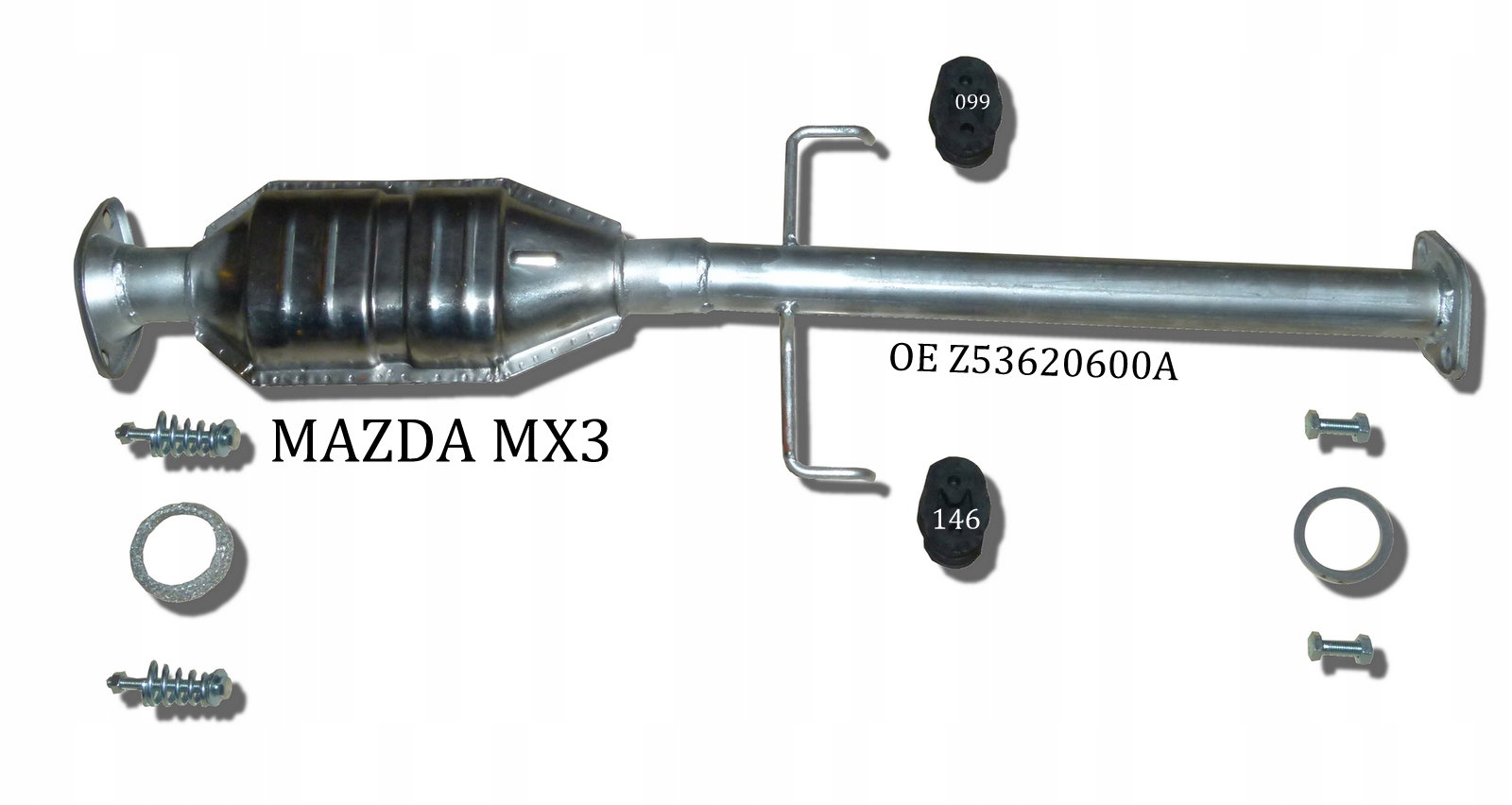 MAZDA MX3 1.6 16V 10 HP 81 KW KATALIZATOR TŁUMIK