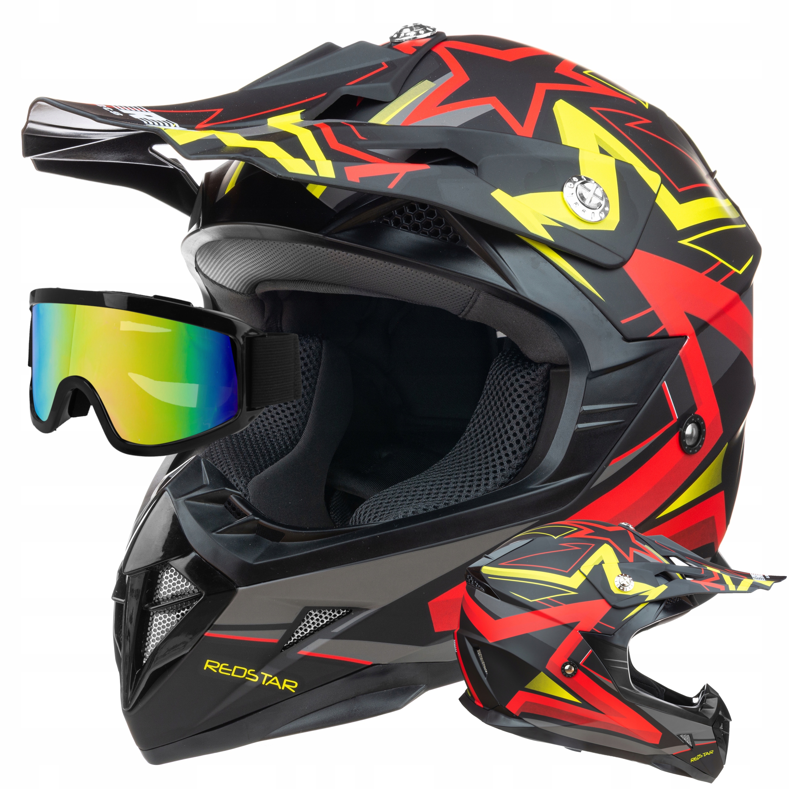 

Kask Motocyklowy Cross Horn Enduro Quad Gogle XL
