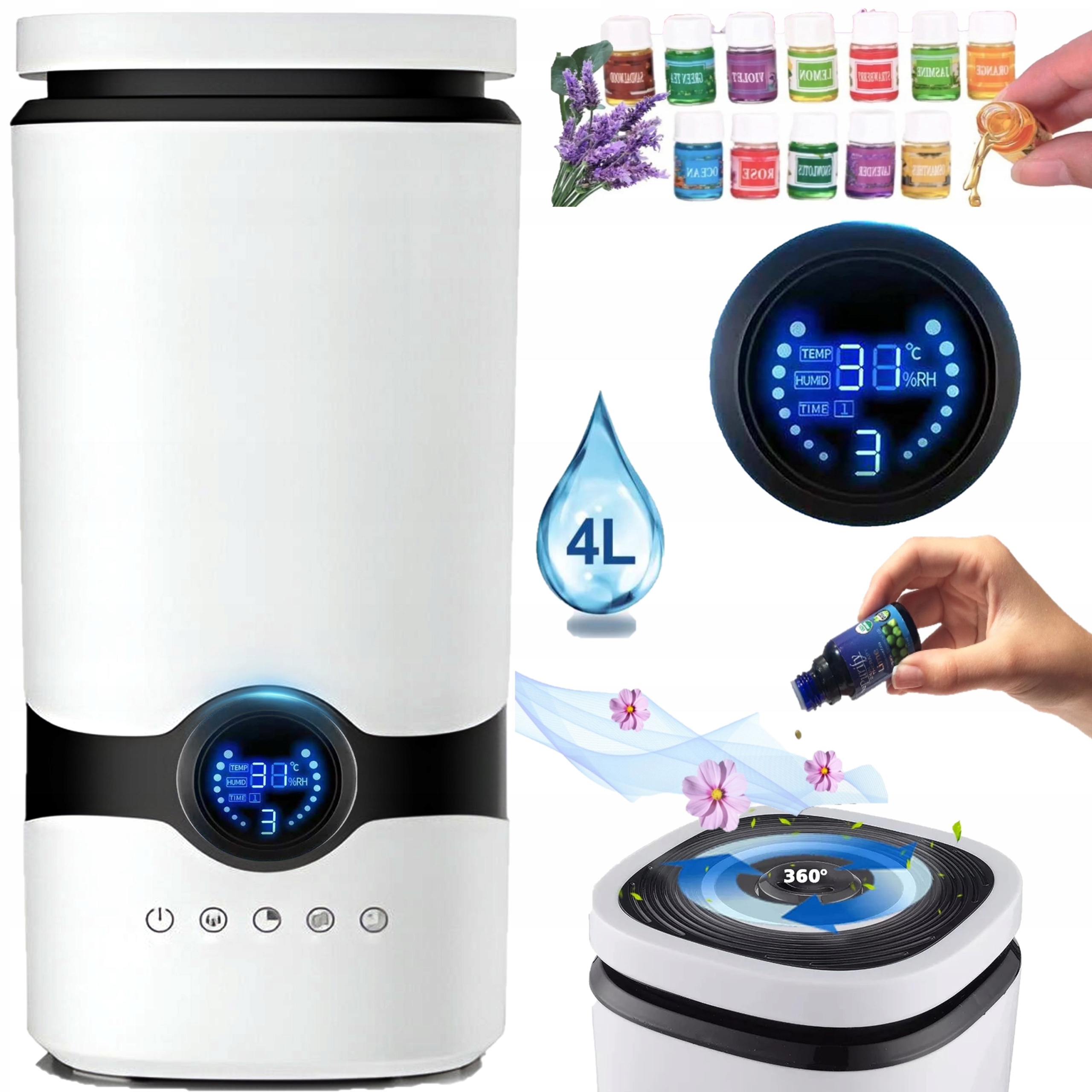 Zvlhčovač Vzduchu Difuzér Ultrazvukový Ionizátor Pilot 12 Olejů