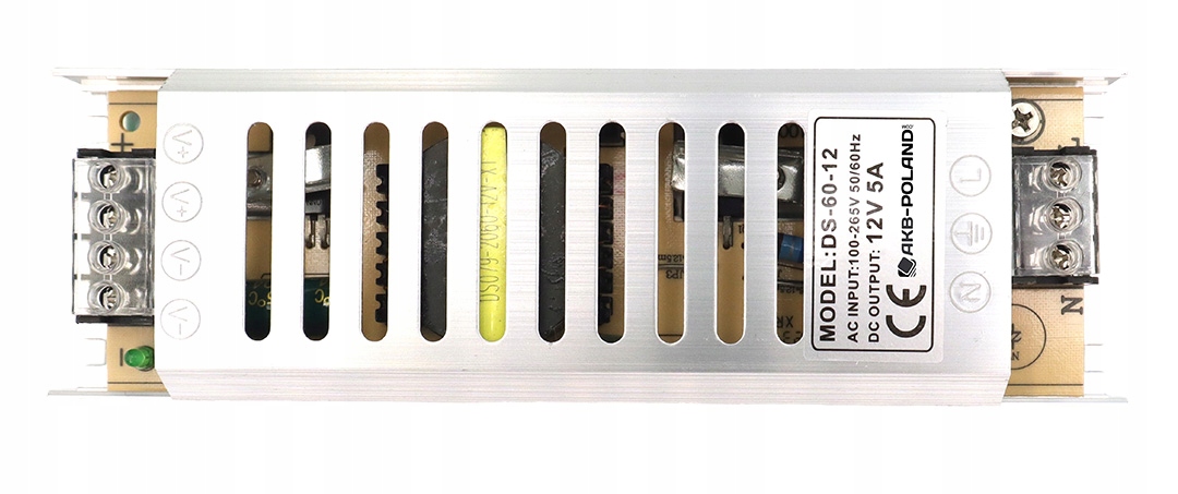 ZASILACZ 12V LED 60W 5A Slim Montażowy Modułowy Do Taśmy MONO RGB Kod producenta 12V-MODSLIM-60W