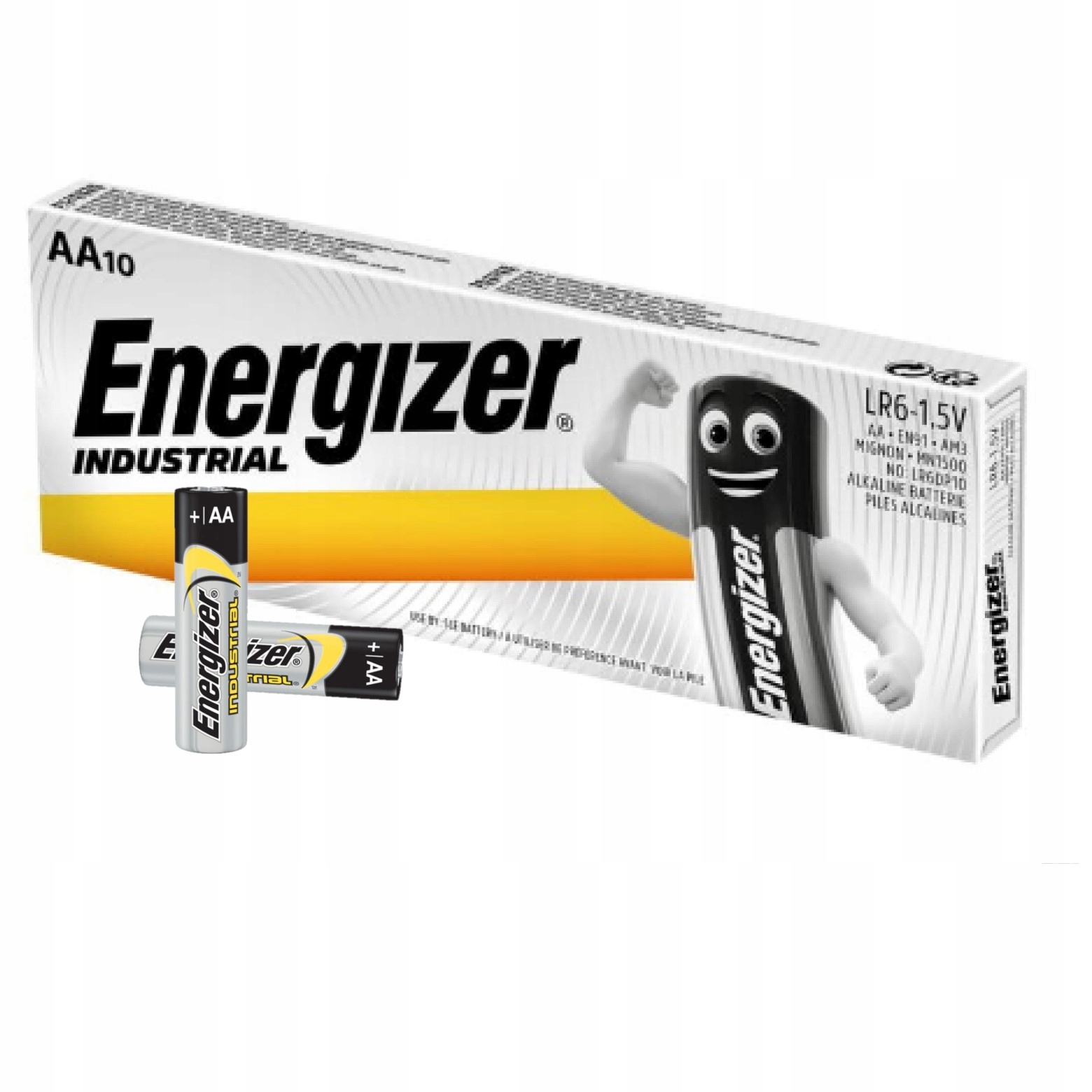 10x NAJMOCNIEJSZA BATERIA ENERGIZER INDUSTRIAL LR6 R6 AA 10 lat ważności Kod producenta E300172906