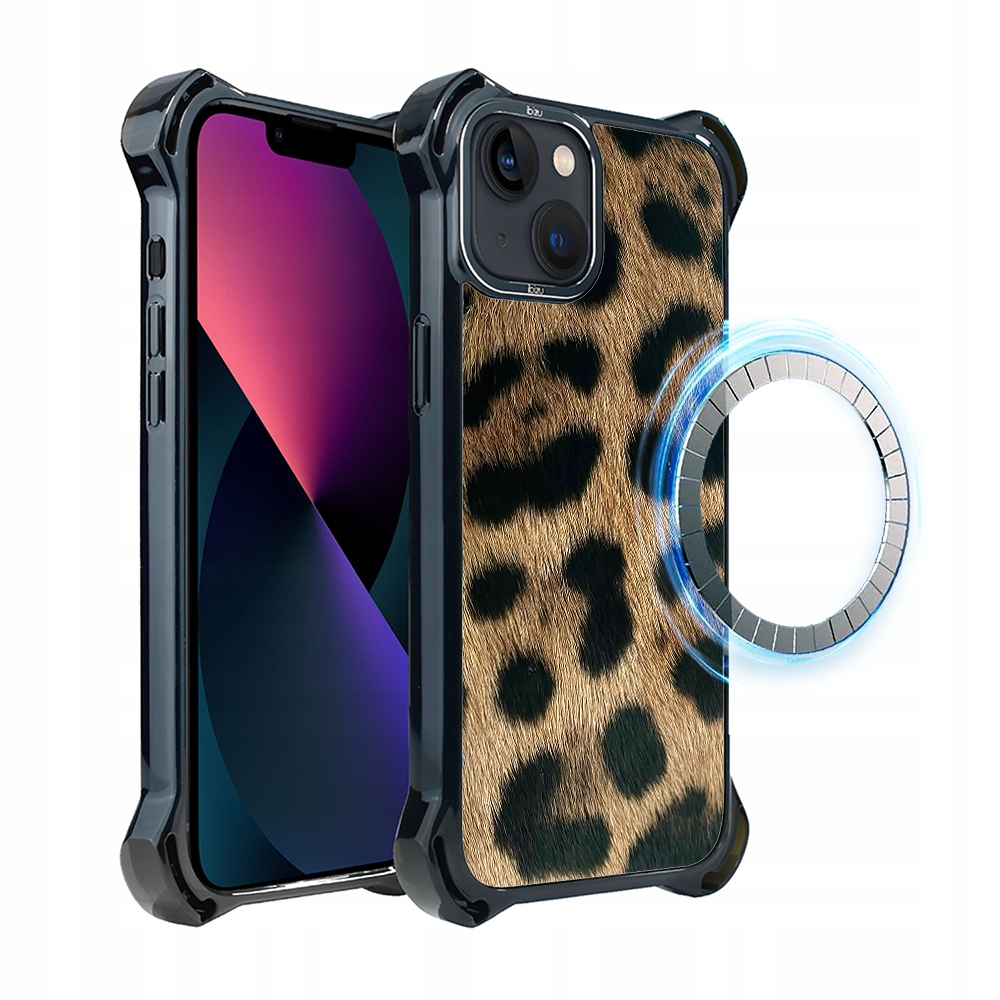 Pouzdro Ibizu DropGuard Ultra iPhone 13 s MagSafe, Leopard