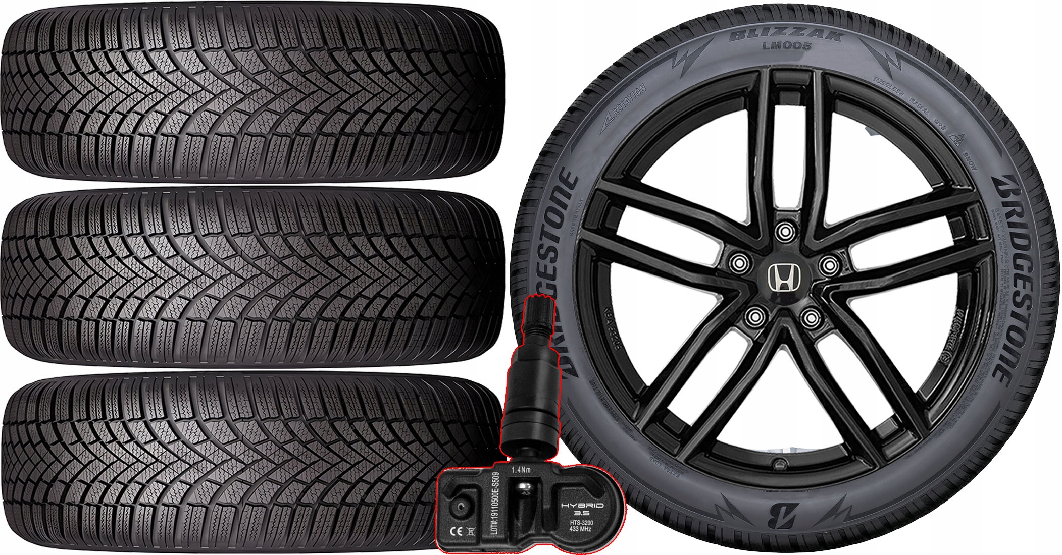 КОЛЕСА HONDA CIVIC VIII 8 Bridgestone 2255r17 TPMS