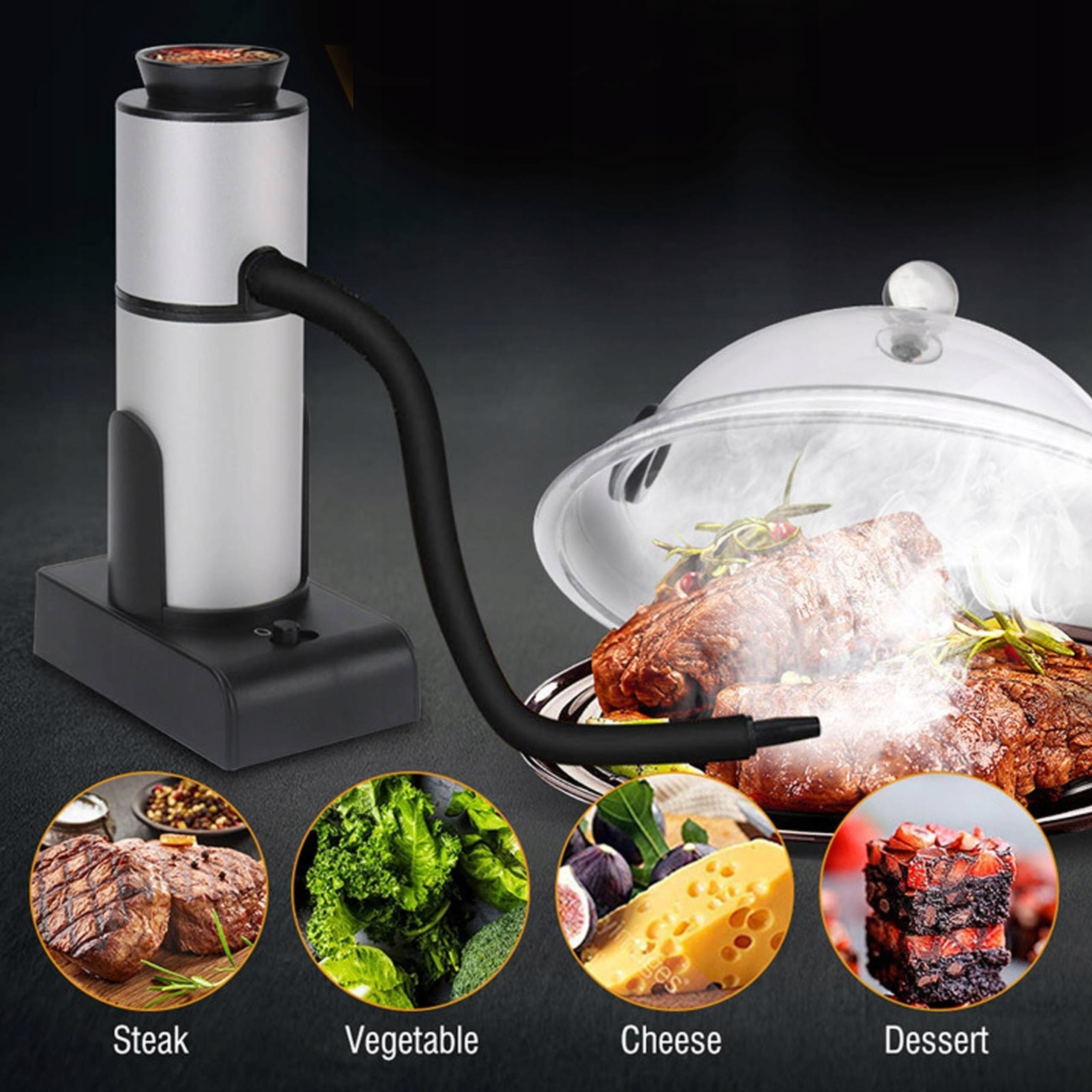 PISTOLET WĘDZARNICZY WĘDZARKA GENERATOR DYMU Materiał metal