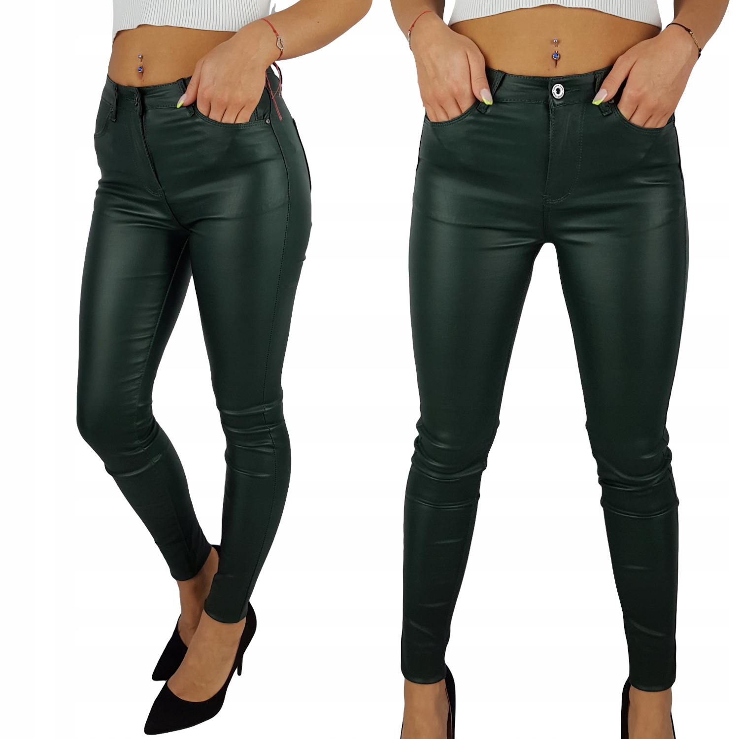 

Damskie Spodnie Modelujące Wosk - Skóra Plus Size