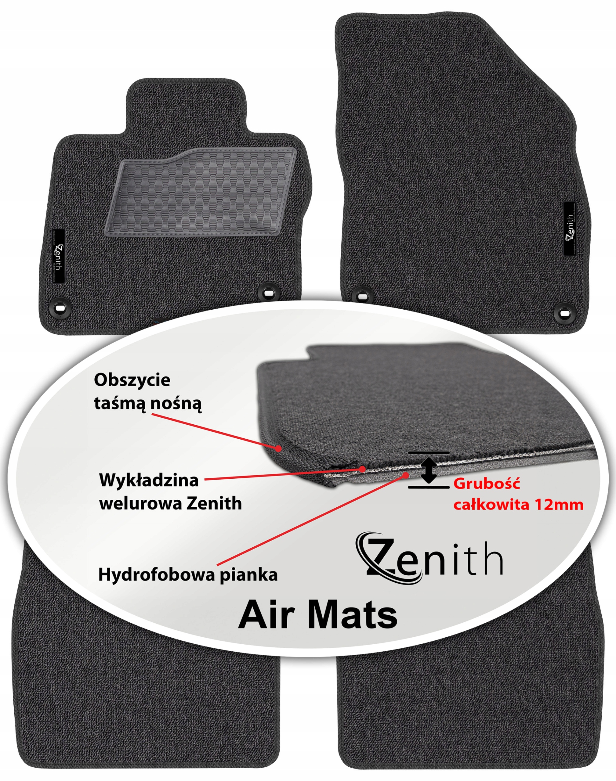 Honda Civic VIII Hb 5D 06-12 Velúrové koberčeky do auta Zenith Air Mats