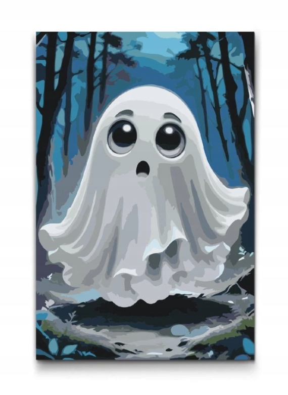 Malování Podle Čísel Halloween Duch Strašidelný les Strašidlo Velké 40x60 cm