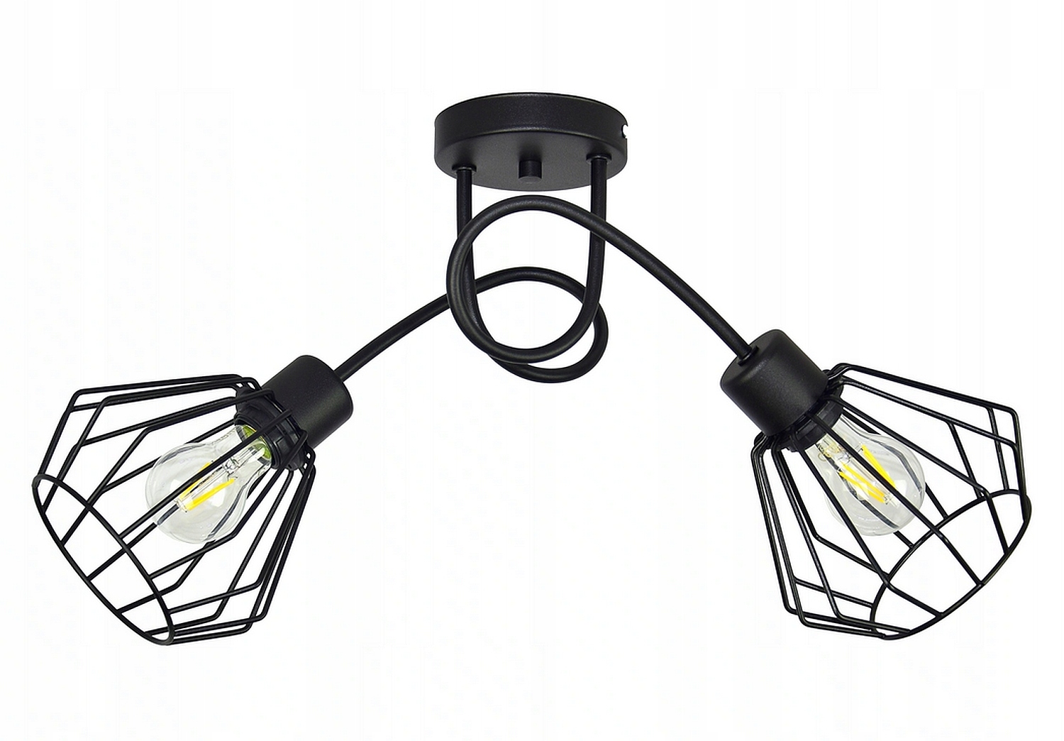 

Lampa Wisząca Loft Retro Edison 2x60W RUBIN2 Skręt
