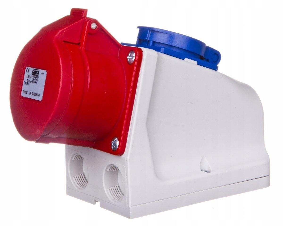 Gniazdo stałe KOMBI 16A/5P + 230V IP44