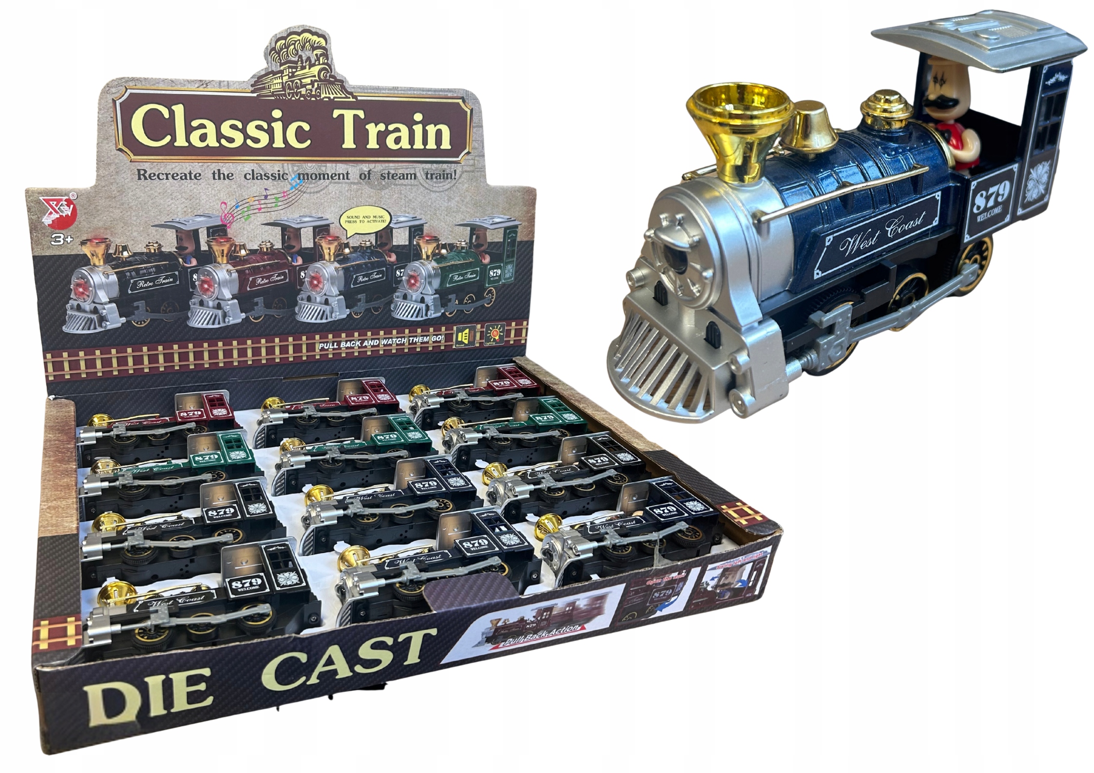 METALOWA LOKOMOTYWA CLASSIC TRAIN DIE CAST – MODEL KOLEKCJONERSKI