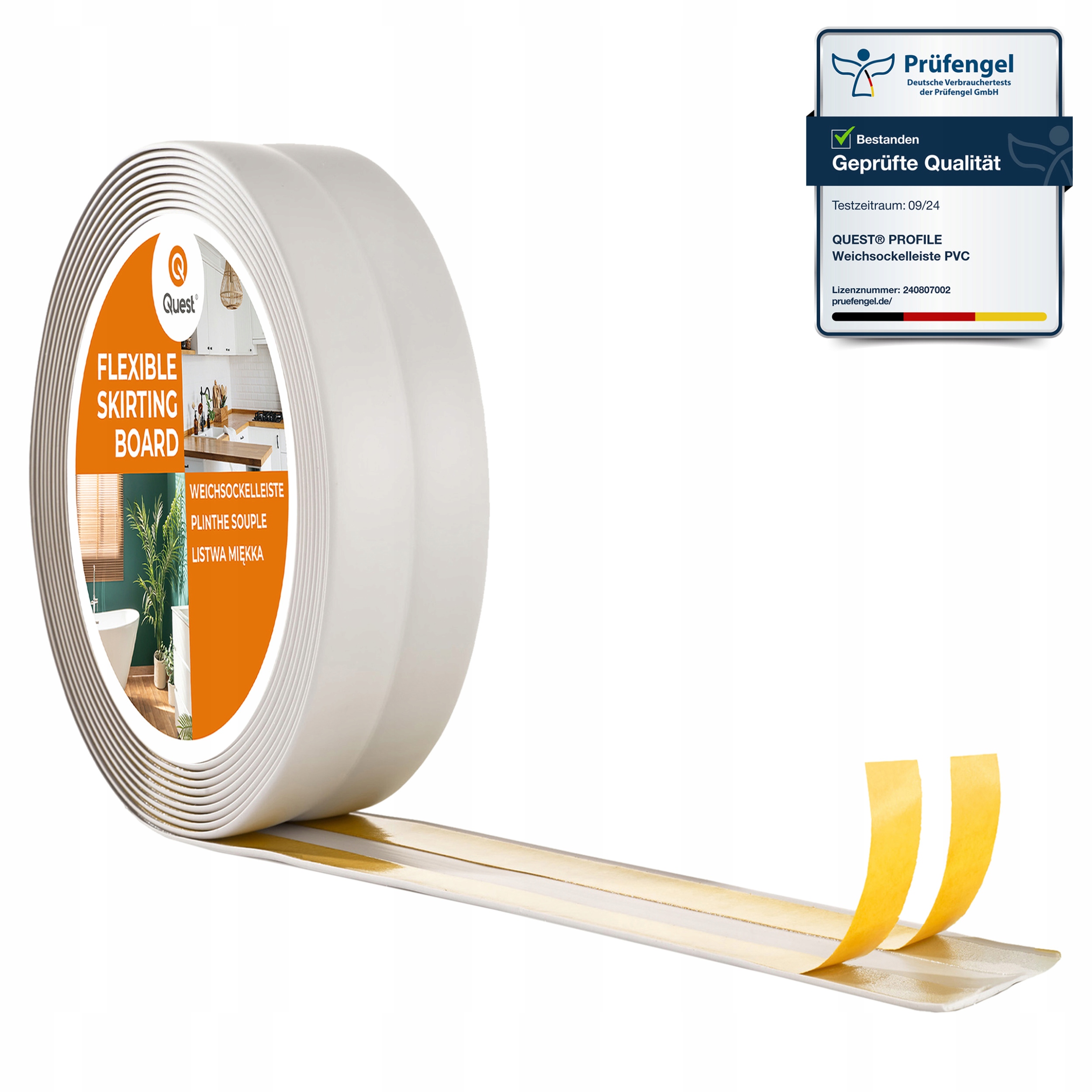 Samolepiaca dokončovacia lišta svetlosivá Pvc 25x15 mm 20 m