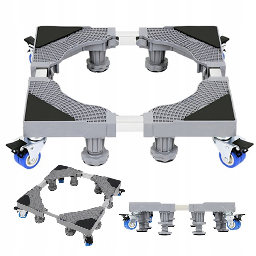 Stojak Teleskopowy 42-66CM Pralka Lodówka Suszarka Mobilny Podnośnik