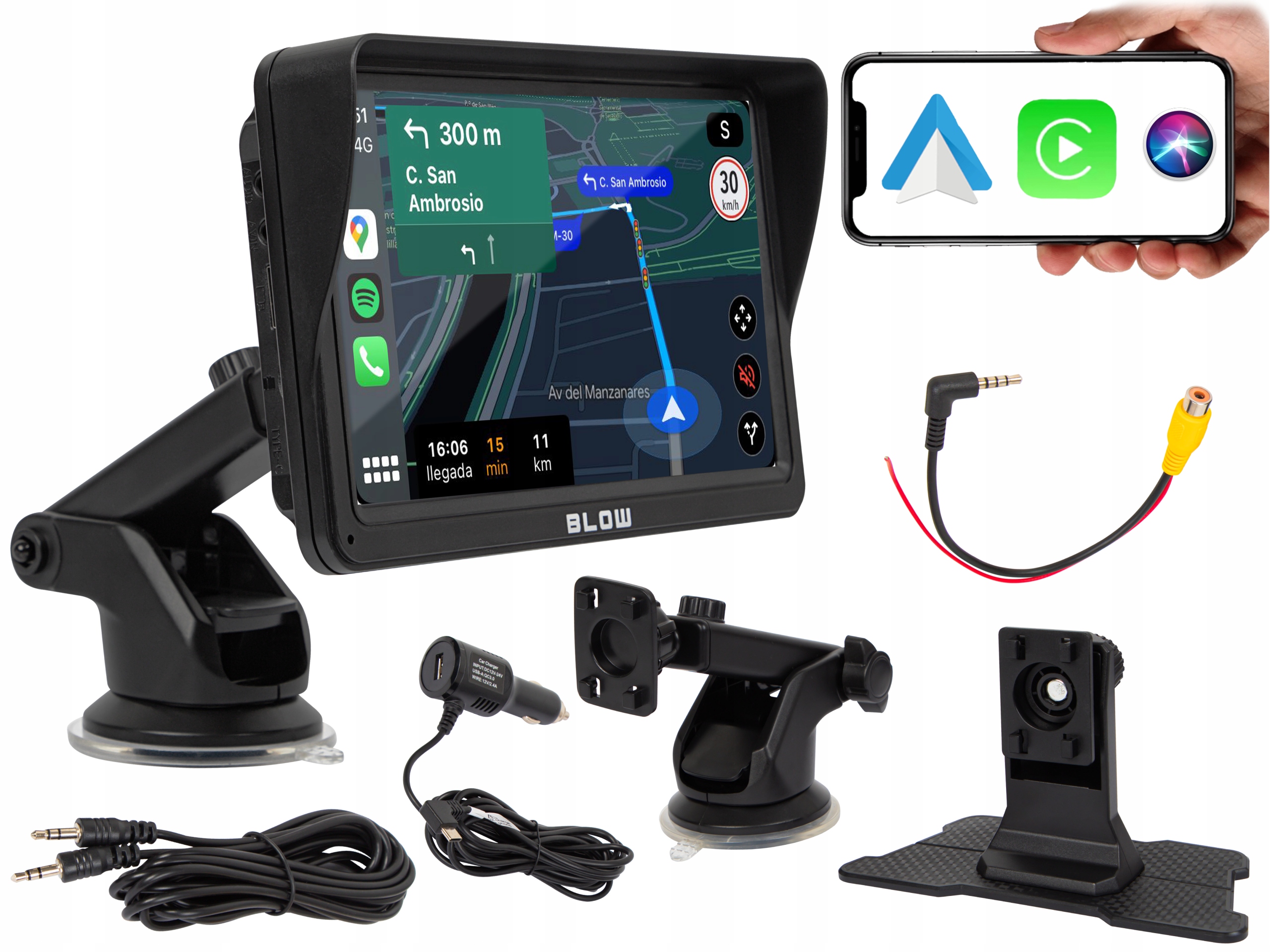 Bezdrátová Navigace Gps Carplay 7" Bluetooth Wifi Automobilová