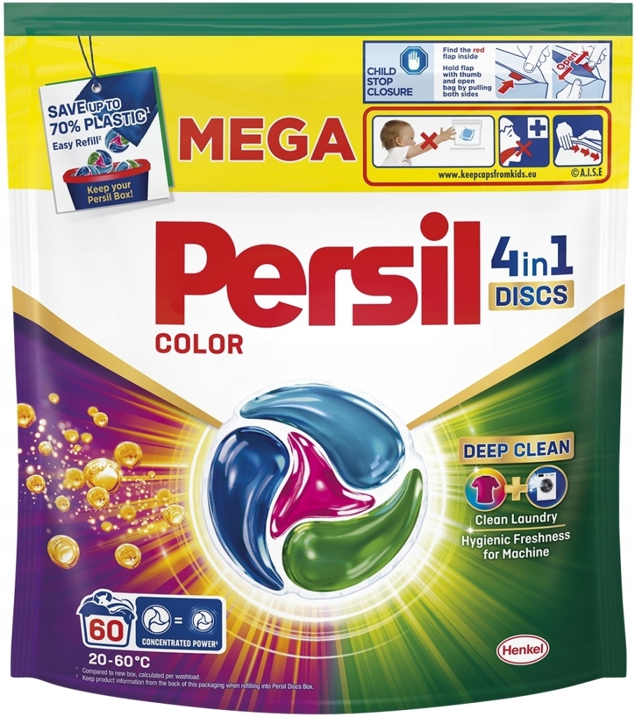 Persil Color 4 in1 Discs Deep Clean Kapsułki do prania 60 szt.