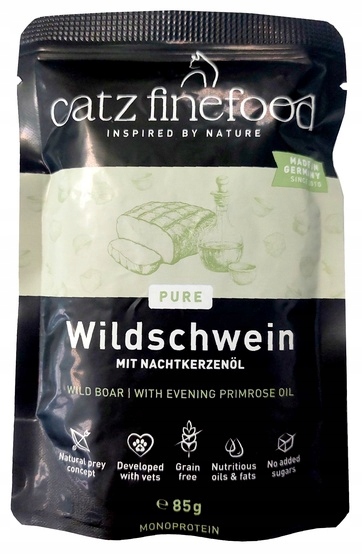 Mokra Karma Dla Kota Catz Finefood Purrrr Dzik Saszetki 16x85G