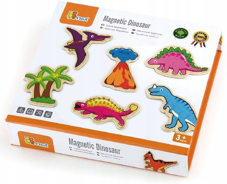 

Drewniane Magnesy Dinozaury 18 Elem 50289 Viga