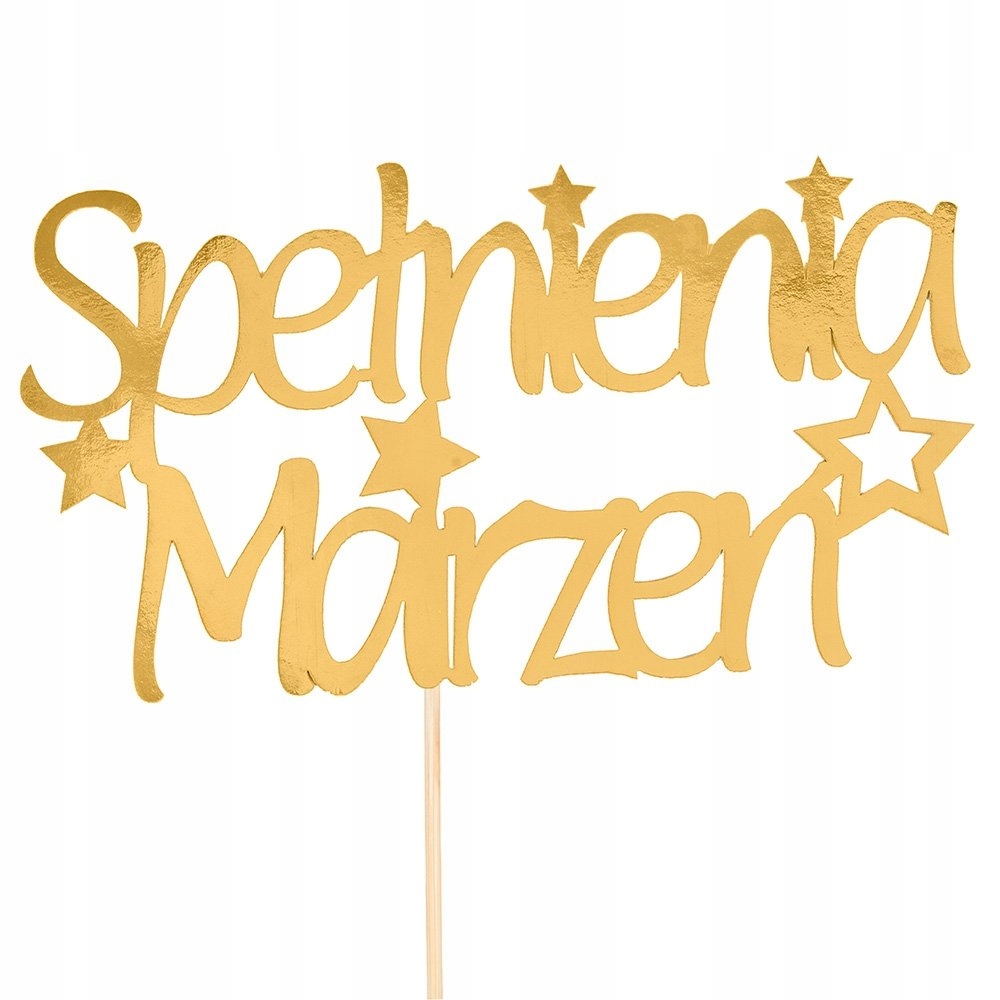 

Topper Spełnia Marzeń Gwiazdki Urodziny Złoty tort