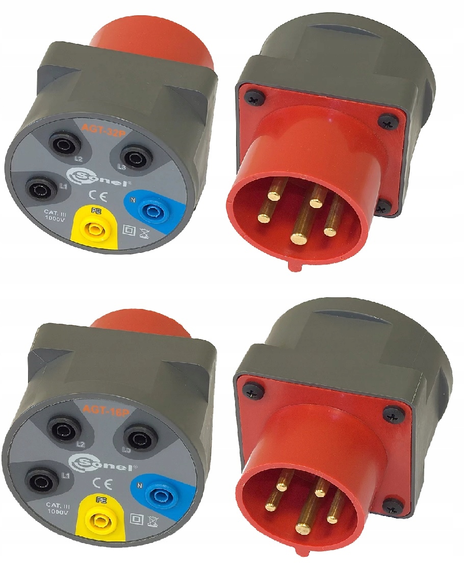 Adaptery do gniazd trójfazowych AGT-16P + AGT-32P