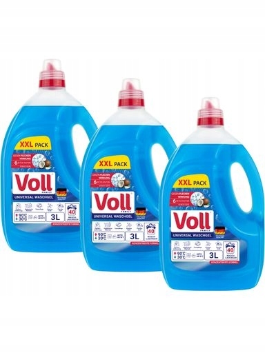 3x Gel na praní Voll Universal 40 praní 3 l