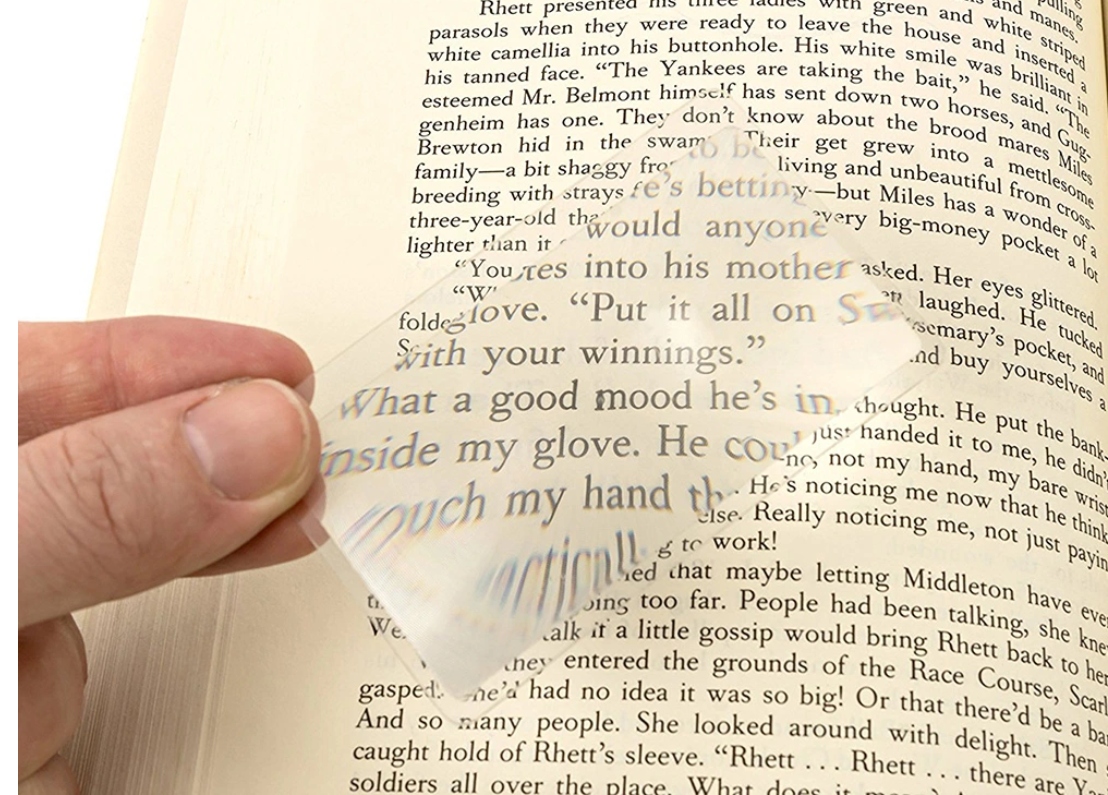 LUPA KIESZONKOWA SOCZEWKA FRESNELA 8,5x5,5cm Model 1000854-RED