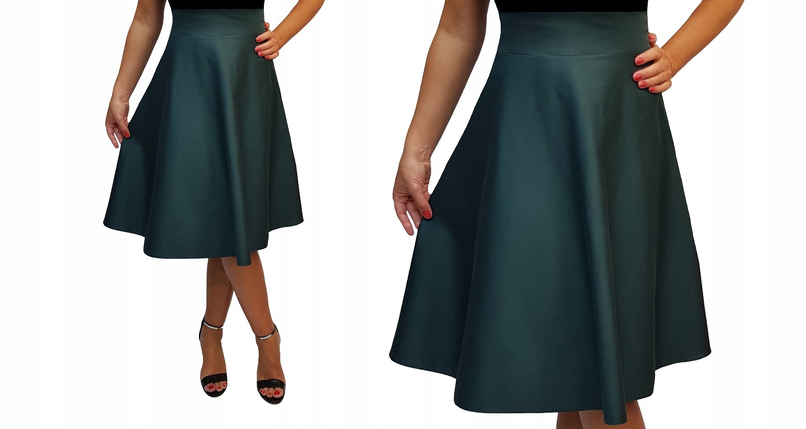 

Nowa Elegancka Spódnica Klosz Rozkloszowana roz 46