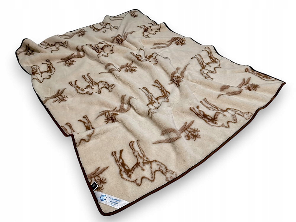 Indigosklep Vlněná deka camel světlý velbloud 180x200 Woolmark