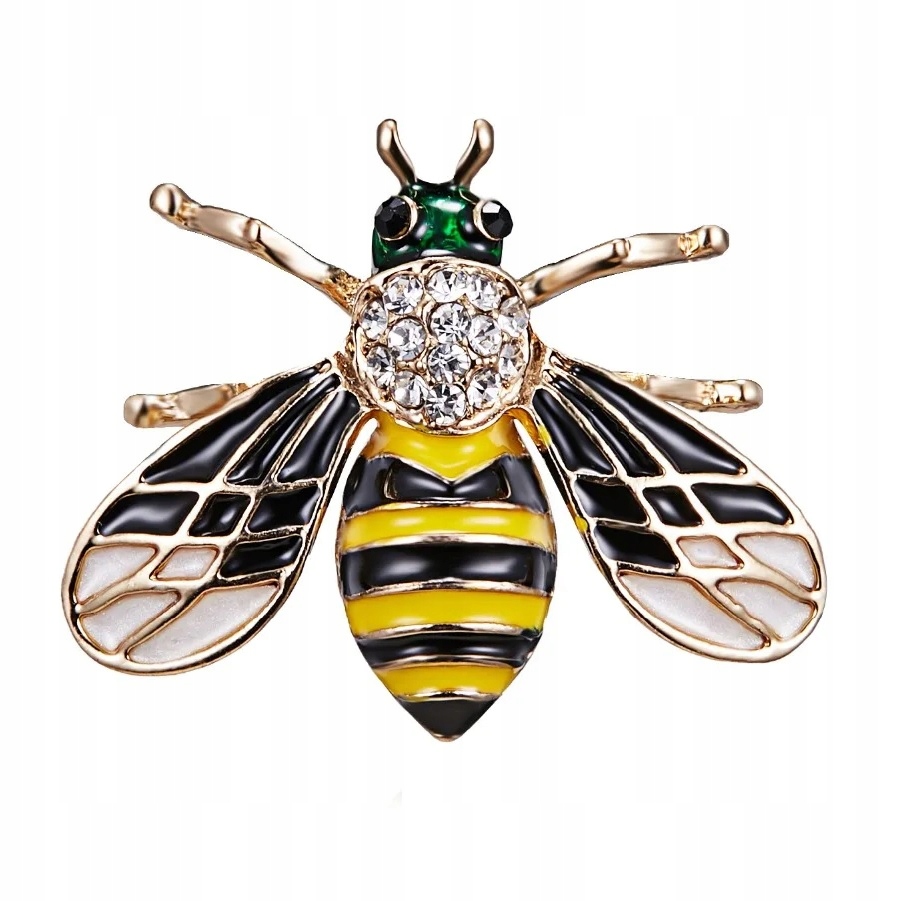 -% BROSZKA ZŁOTA PSZCZOŁA EMALIA