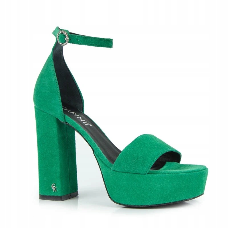 Carinii B8846 Sandály Kůže Semišová Zelená 40
