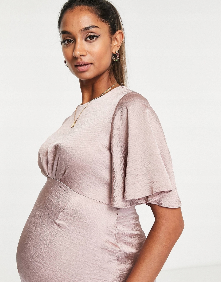 MATERNITY SUKIENKA MIDI ROZM L 318 Marka bez marki