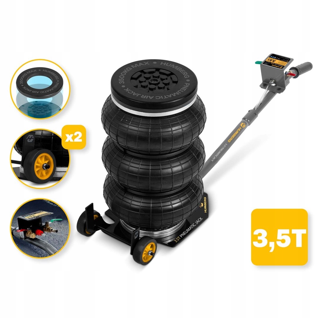 Pneumatický zdvihák 3,5T Vankúšový Zdvihák Humberg 15-40 cm Vankúš