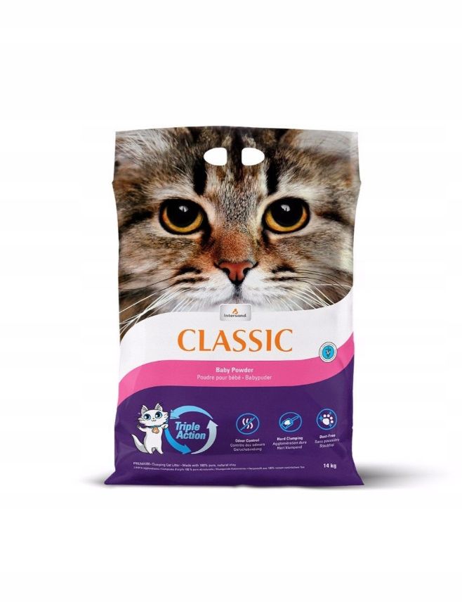 Intersand Kočkolit Extreme Classic S Vůní Dětského Pudru 14KG