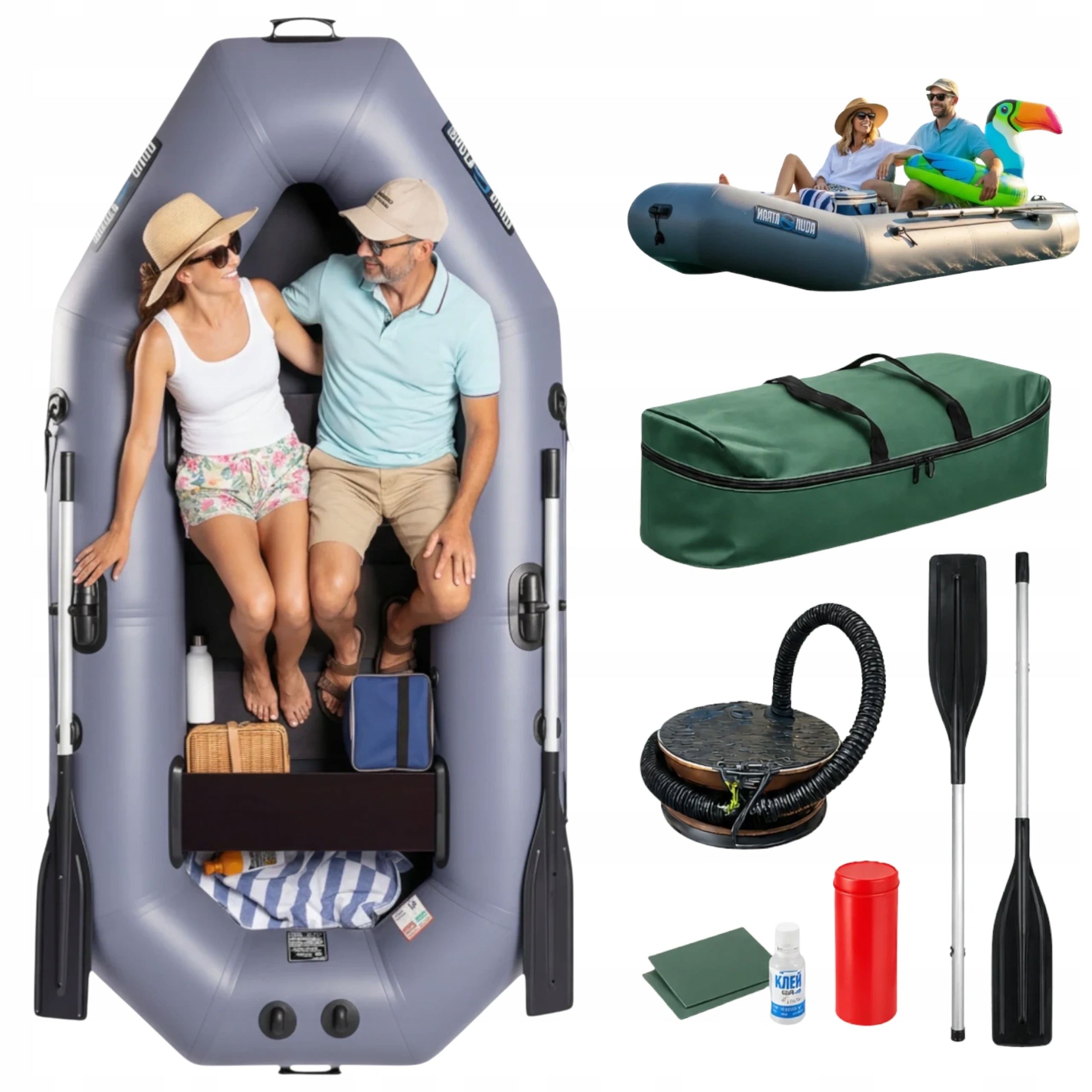 Raft Aqua-storm 280 cm Pumpa Podlaha Pádla Taška