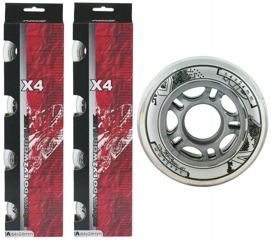 

Zestaw 8x Kółka Kauczukowe Do Łyżworolek 64 mm