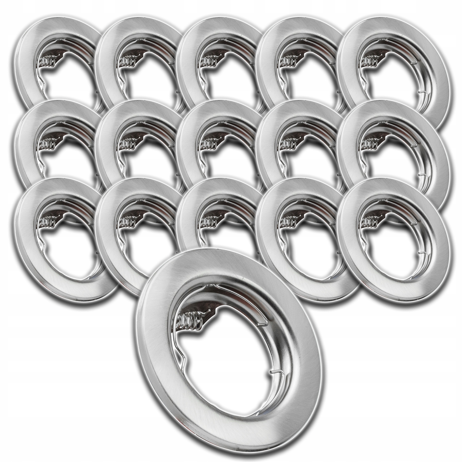 16 x Podomítkové Stropní Očko Aluminium Satén Kulaté